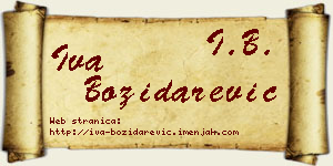 Iva Božidarević vizit kartica